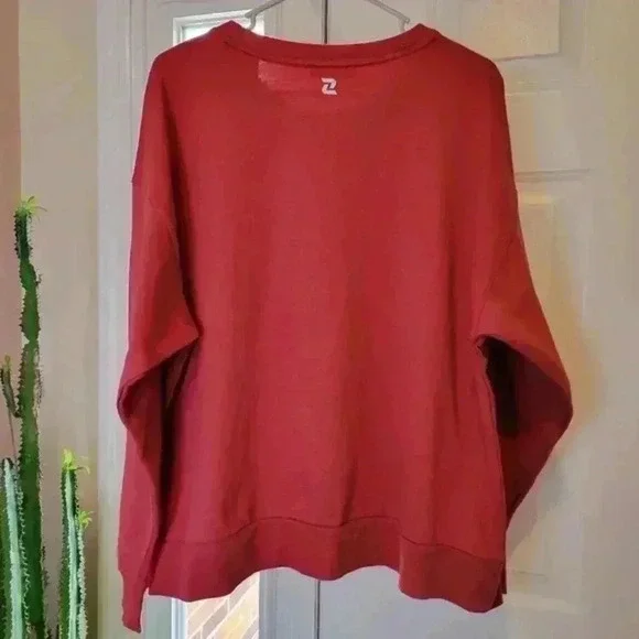 NWT Zelos Red Crew Neck Pullover, Sz 1X‎ - Picture 6 of 8